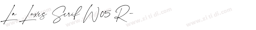 La Luxes Serif W05 R字体转换